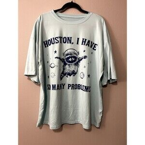 Shien Mens XL Huston I have so many problems racoon shirt (used good condition)